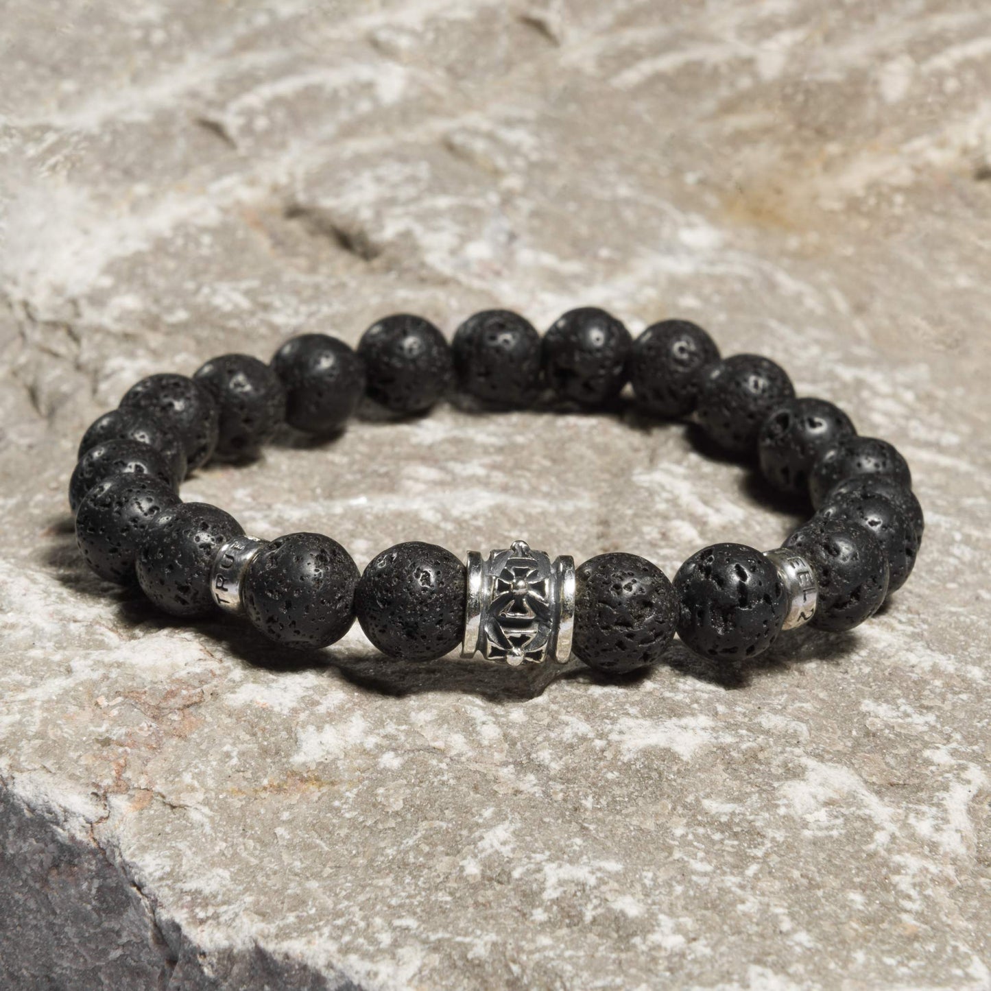 Bracelet Lava stone matt 10 mm