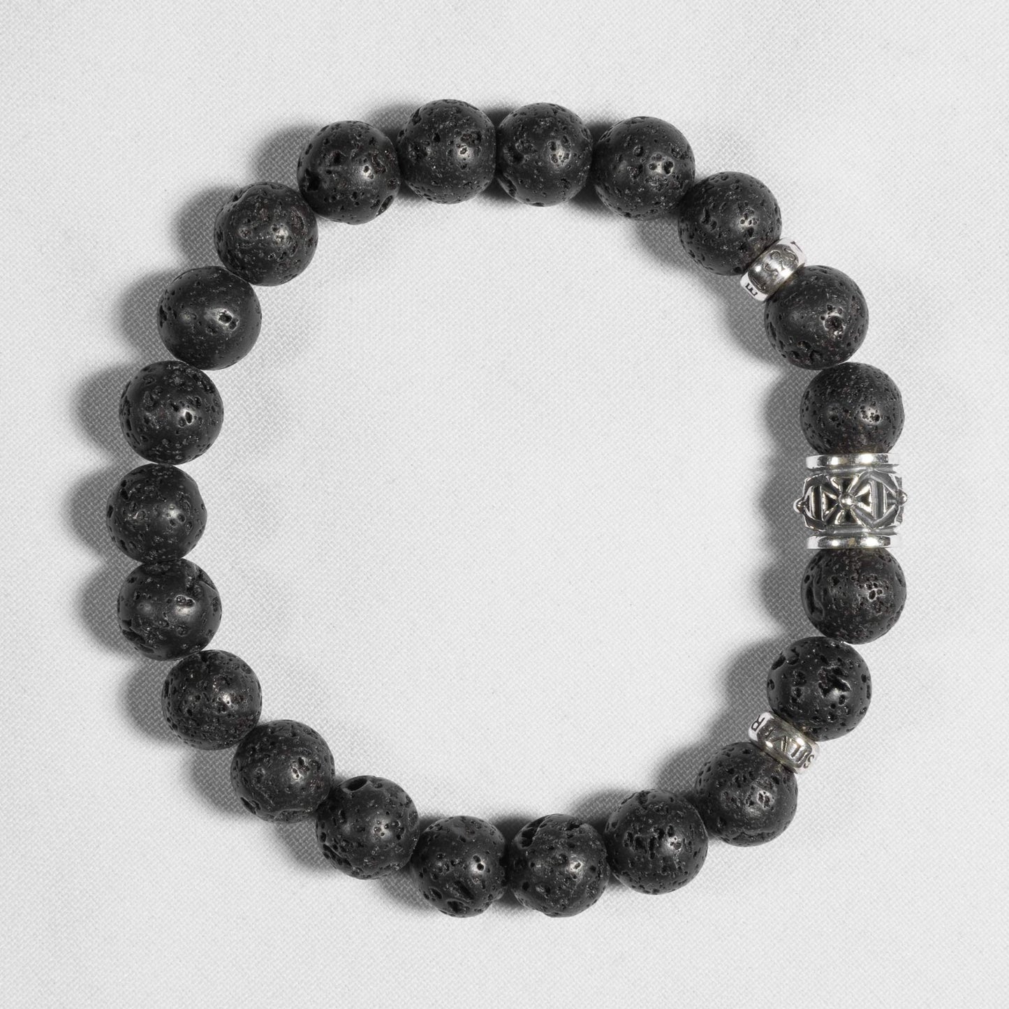 Bracelet Lava stone matt 10 mm