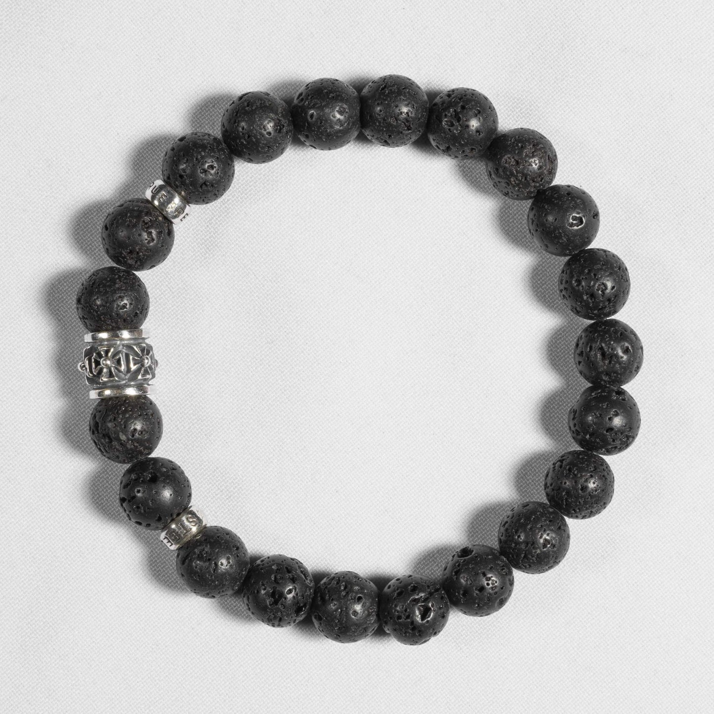 Bracelet Lava stone matt 10 mm