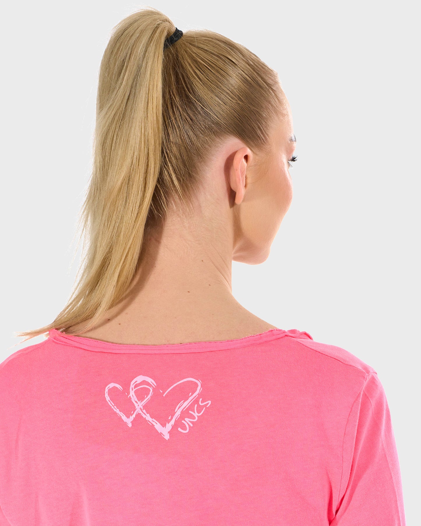 CLAUDIE LS NEON PINK Women's T-shirt NEON PINK