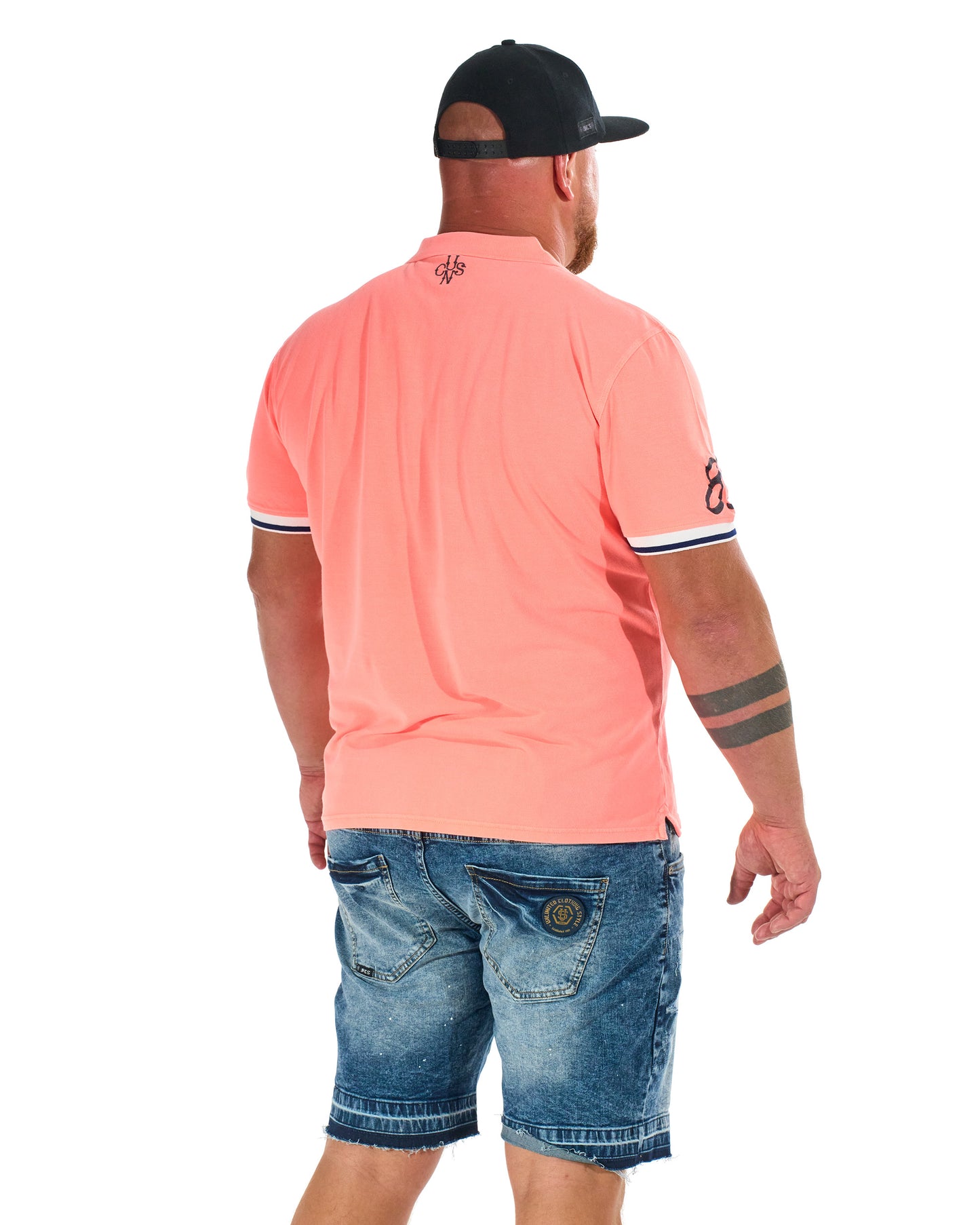 DERICK III Men's Polo NEON CORAL
