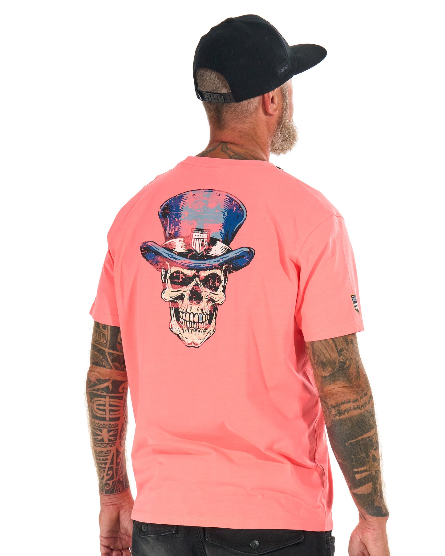 SKULL II Men's T-Shirt NEON CORAL