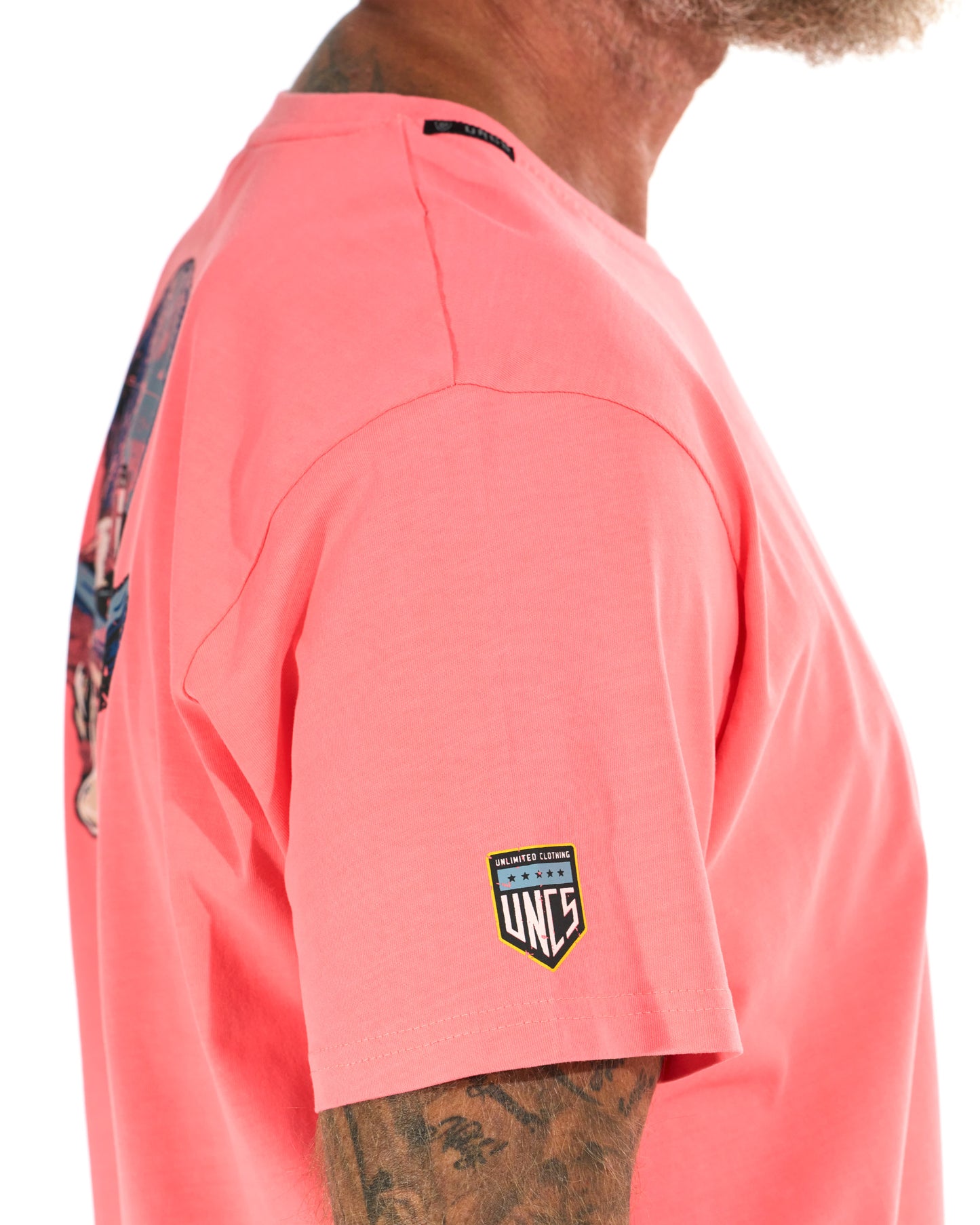 SKULL II Men's T-Shirt NEON CORAL
