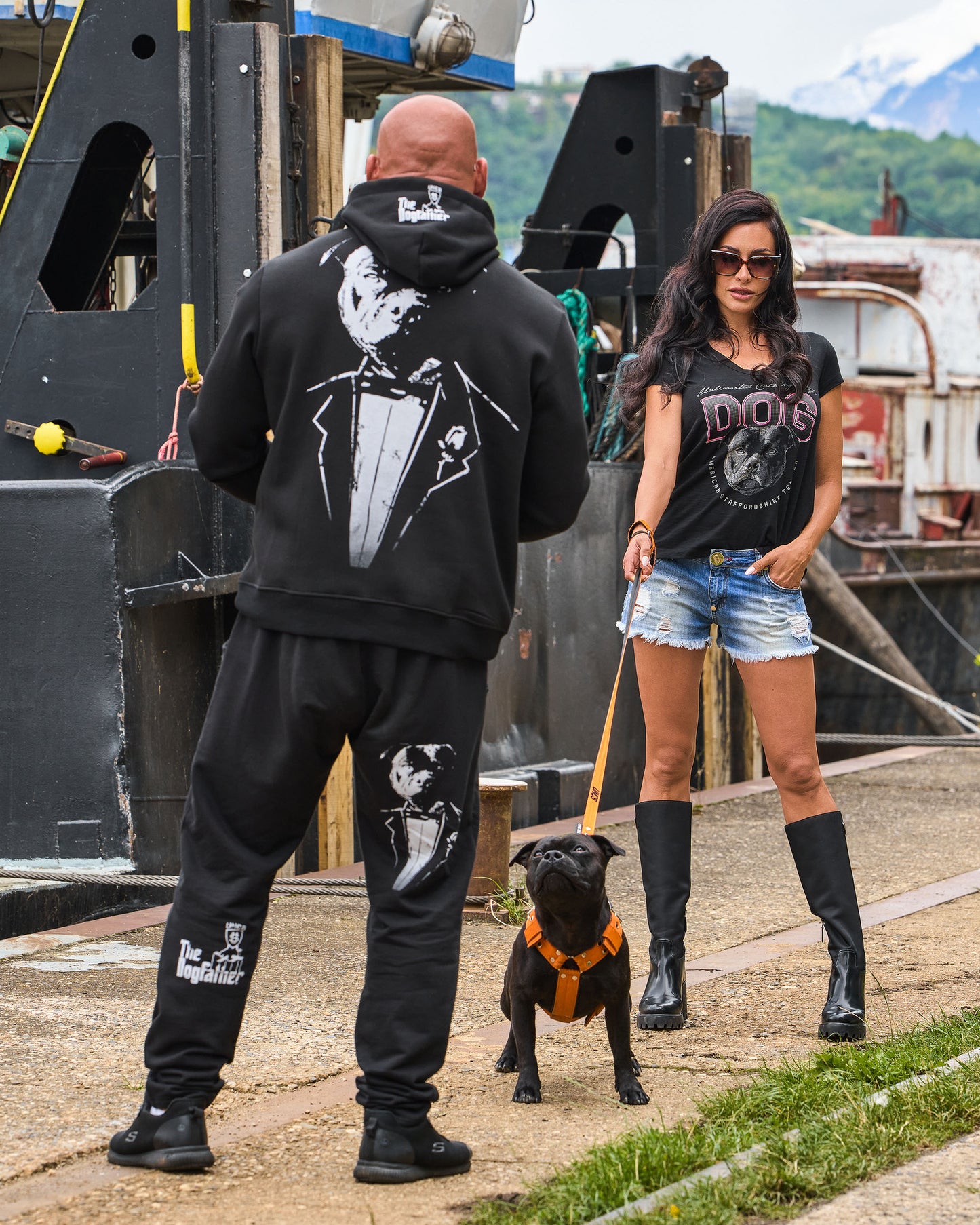 DOGFATHER II Men's Sweatshirt BLACK