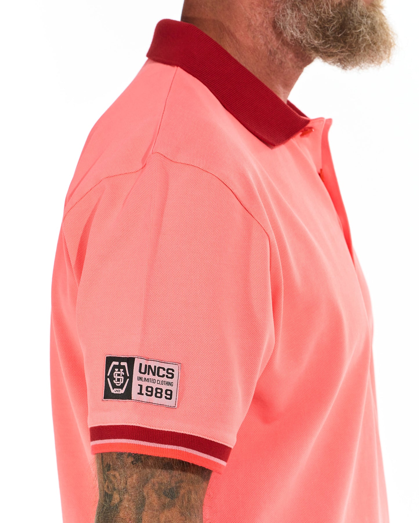 BRENDON II Men's Polo NEON RED