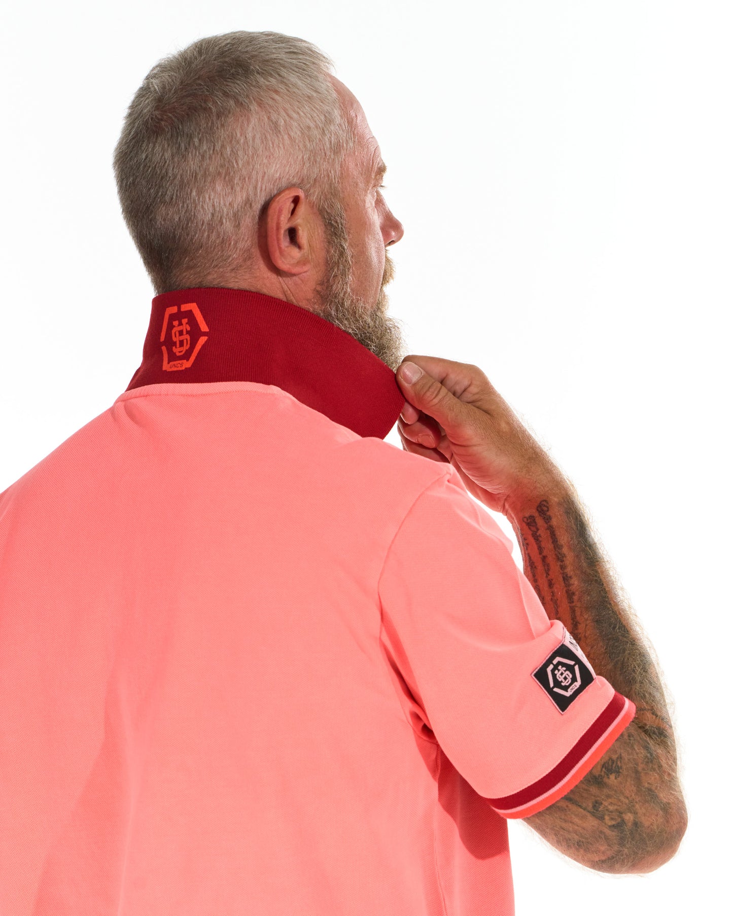 BRENDON II Men's Polo NEON RED