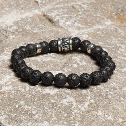 Bracelet Lava stone matt 8 mm