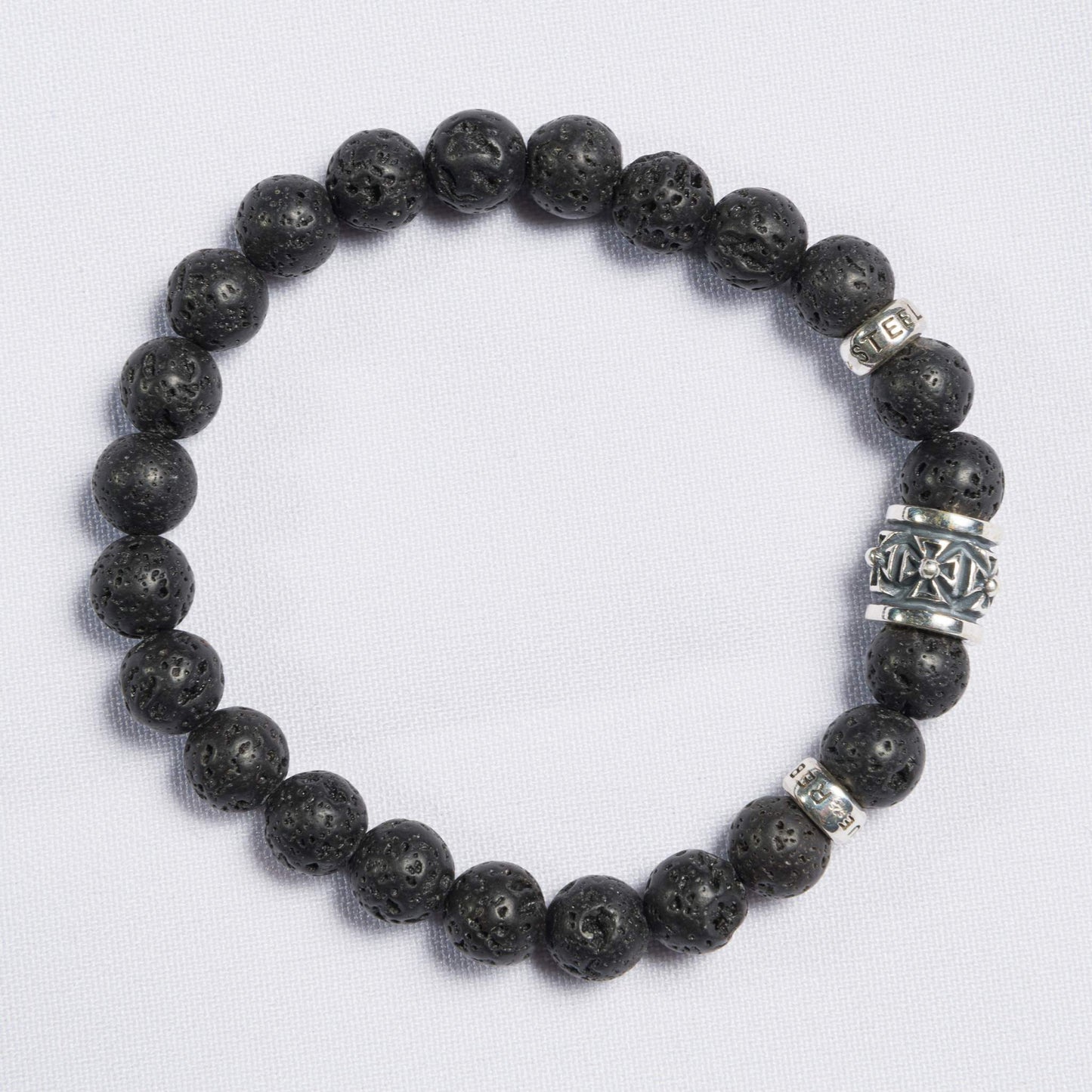 Bracelet Lava stone matt 8 mm