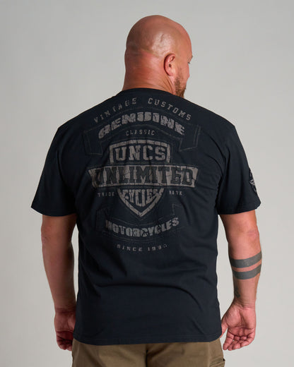 VINTAGE VIII Men's T-Shirt BLACK