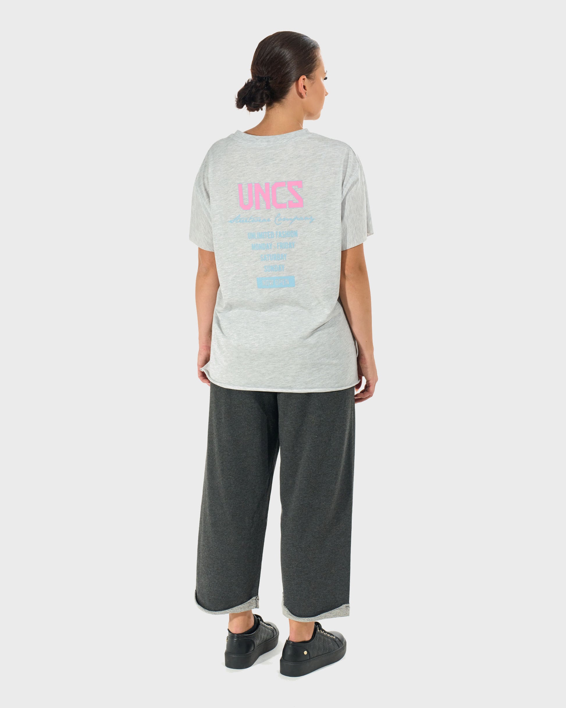 SANDRA BLACK MELLANGE Women's sweatpants BLACK MELLANGE