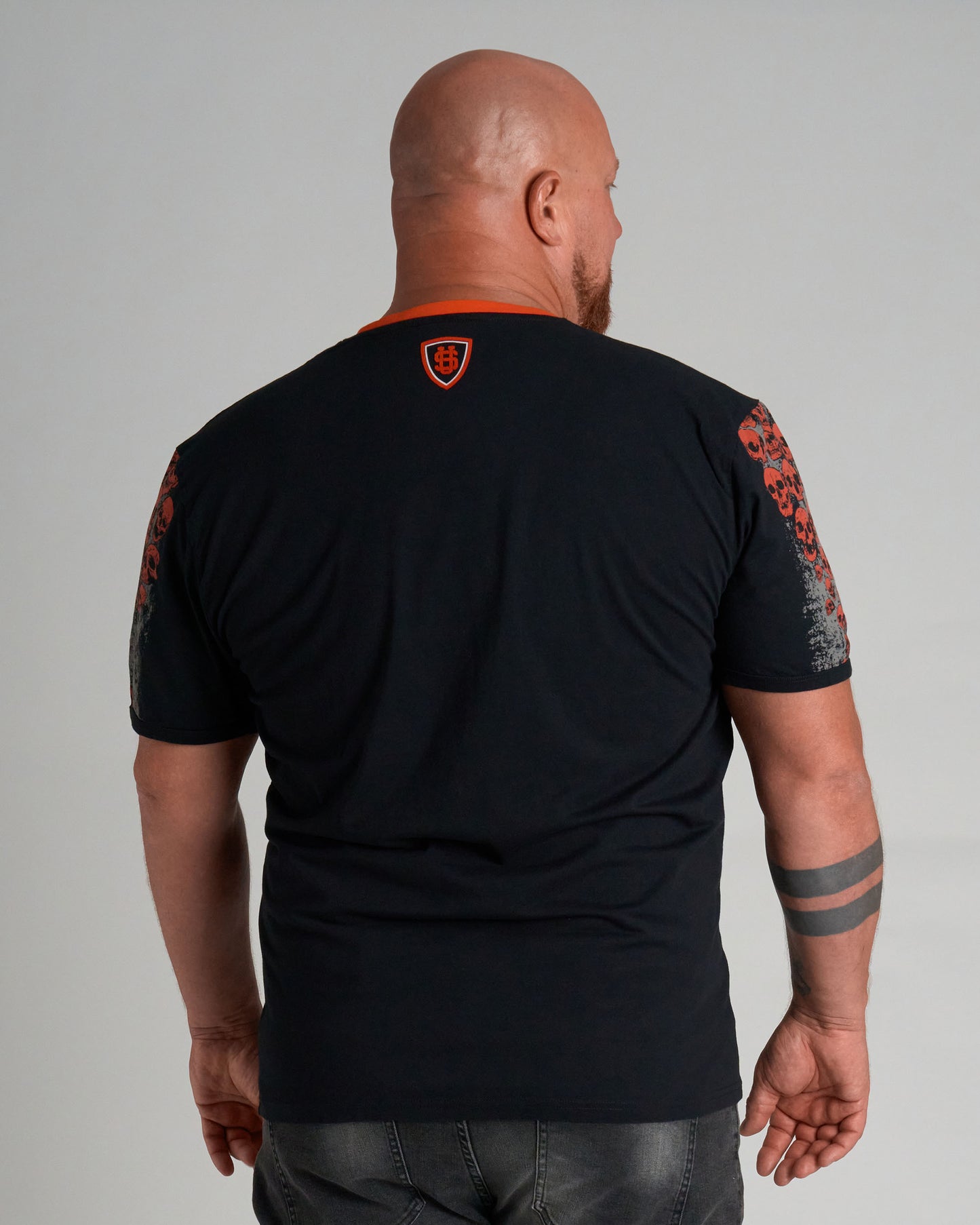 MALLORY IV Men's T-Shirt BLACK/ORANGE