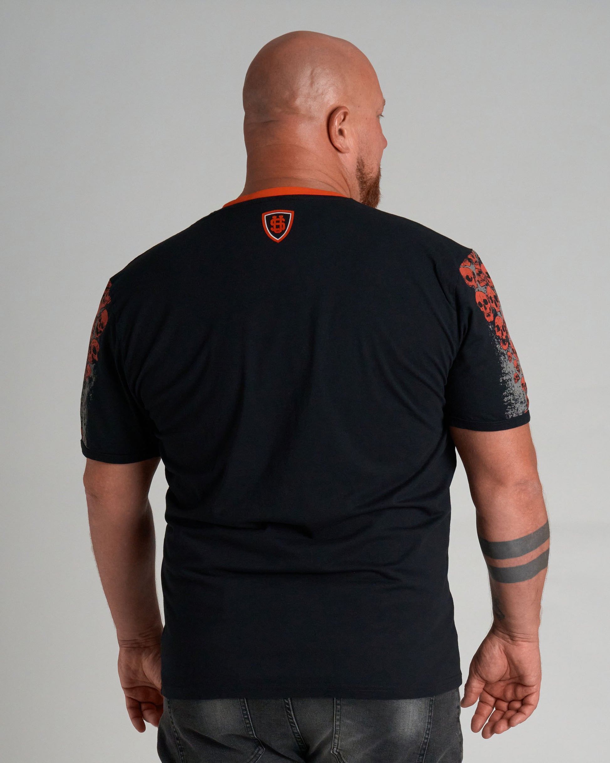 MALLORY IV Men's T-Shirt BLACK/ORANGE