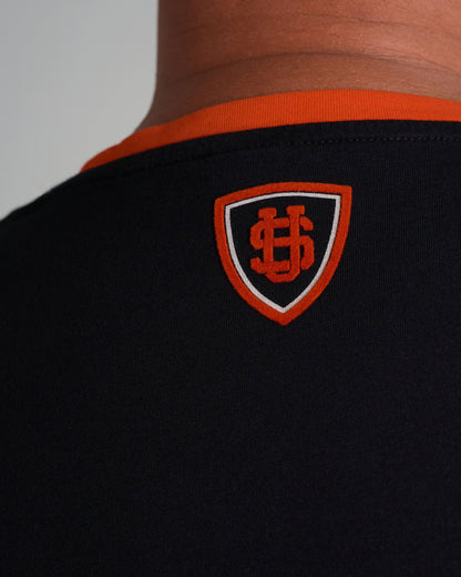 MALLORY IV Men's T-Shirt BLACK/ORANGE