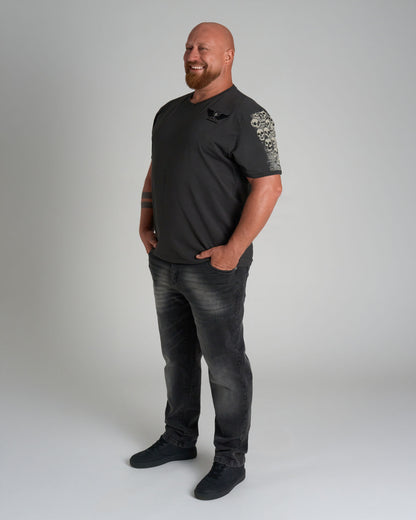 MALLORY IV Men's T-Shirt BLACK/WHITE