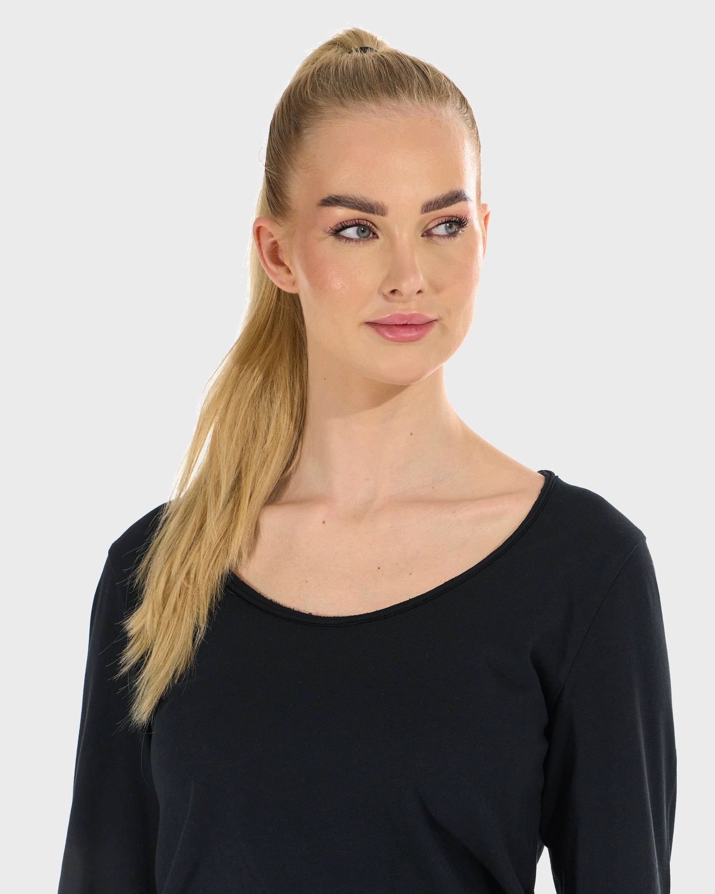 CLAUDIE LS BLACK Women's T-shirt BLACK
