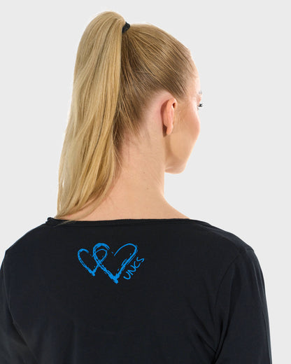 CLAUDIE LS BLACK Women's T-shirt BLACK