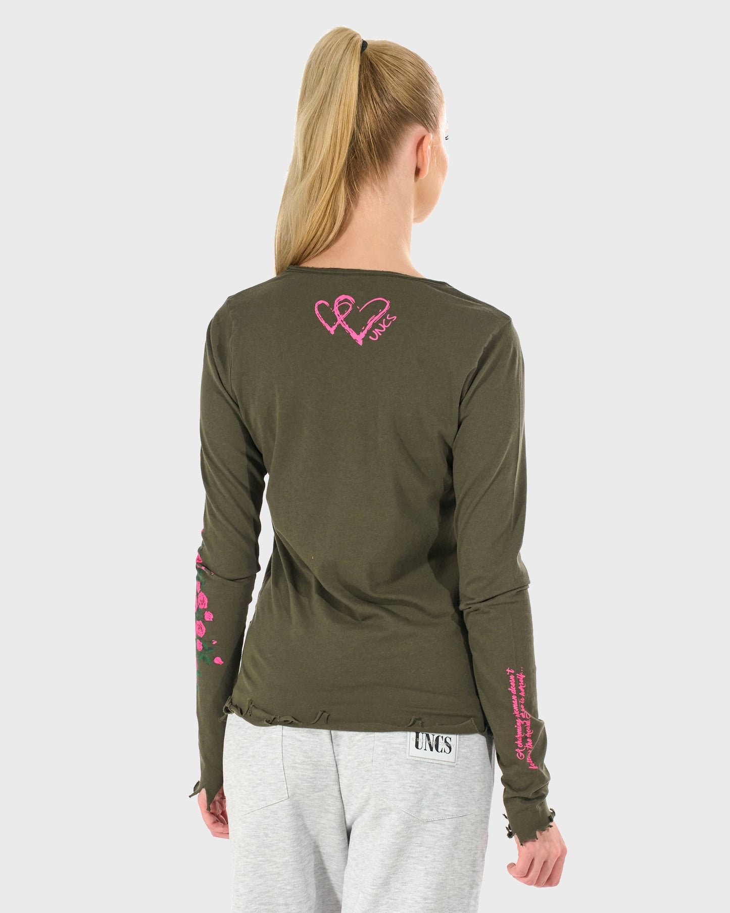 CLAUDIE LS KHAKI Women's T-shirt KHAKI