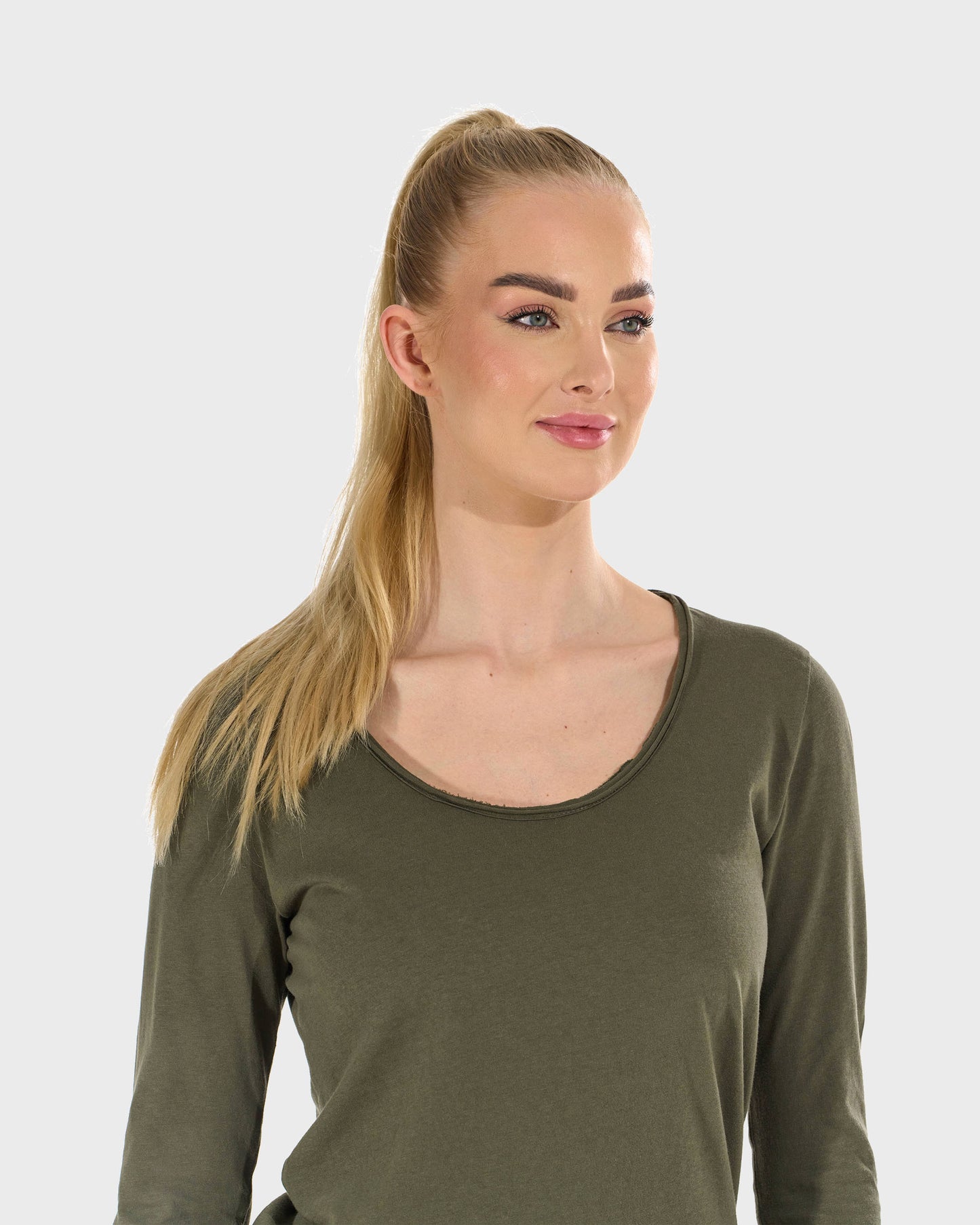 CLAUDIE LS KHAKI Women's T-shirt KHAKI