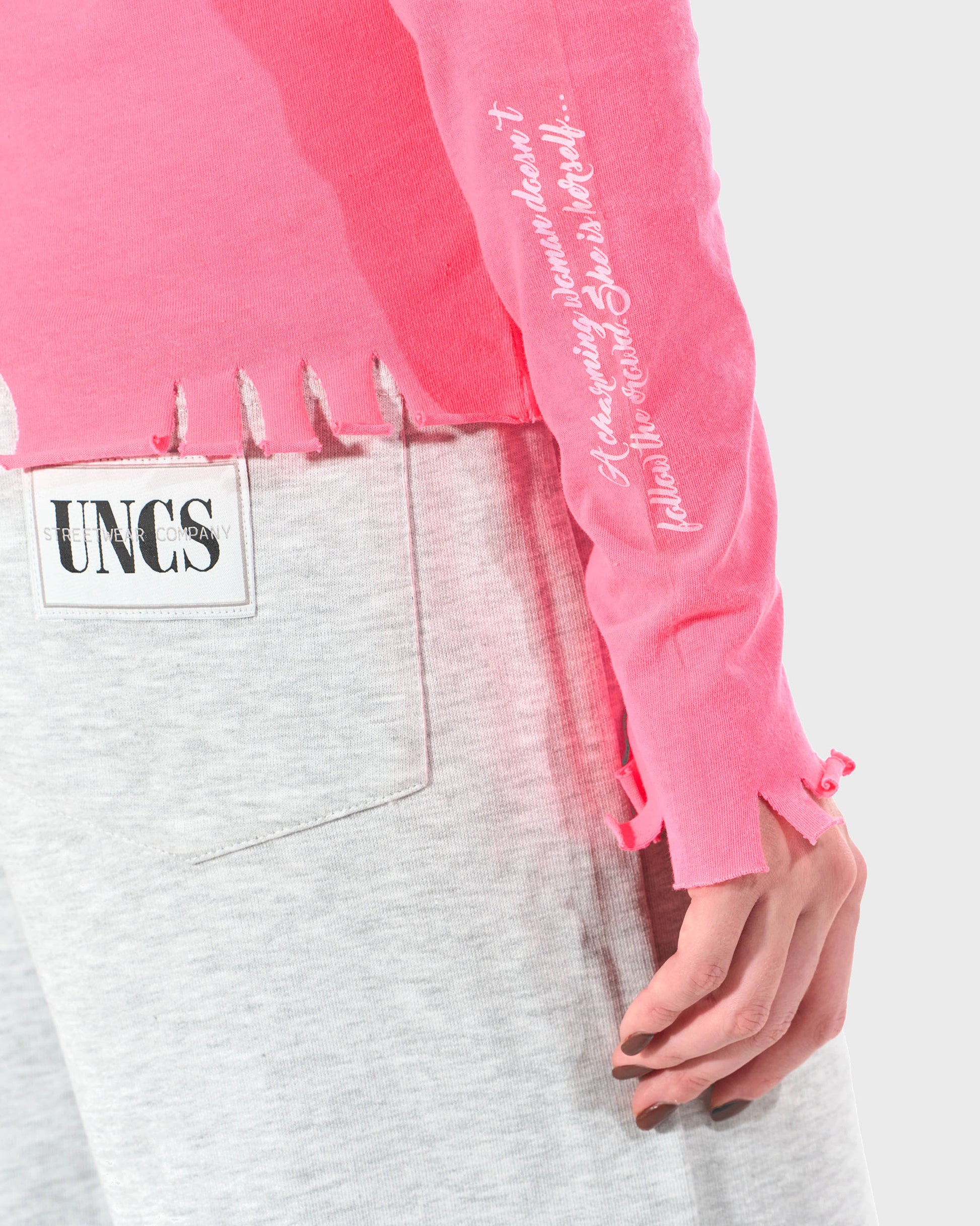 CLAUDIE LS NEON PINK Women's T-shirt NEON PINK