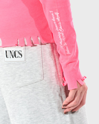 CLAUDIE LS NEON PINK Women's T-shirt NEON PINK