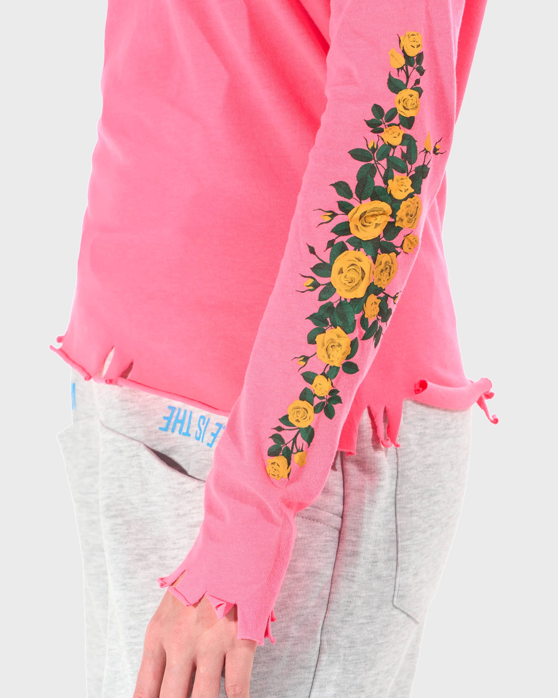 CLAUDIE LS NEON PINK Women's T-shirt NEON PINK