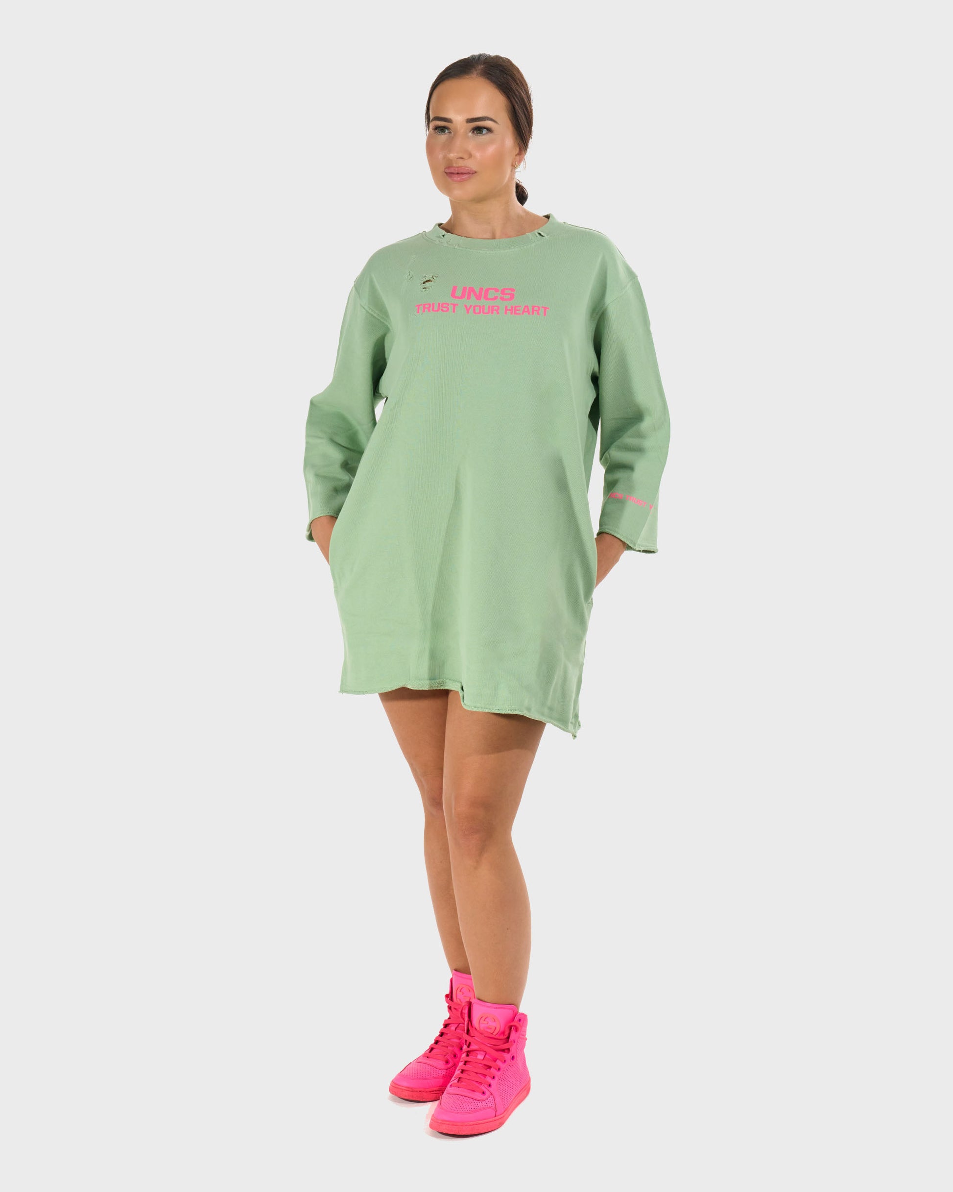 POMPONIE Women's Dress PISTACHIO