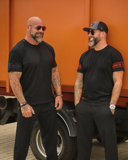 BRADY II Men's T-Shirt BLACK/ORANGE