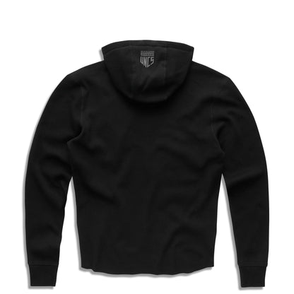 Black long sleeve shirt with hood