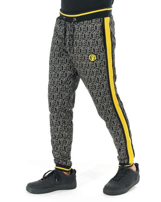 COLIN Men's Sweatpants BLACK/YELLOW