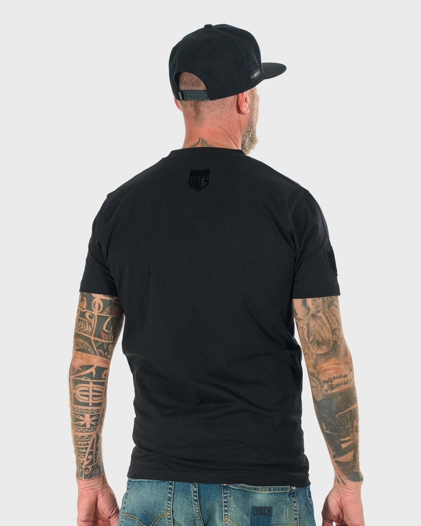 ALVARO Men's T-Shirt BLACK (FLOCK)