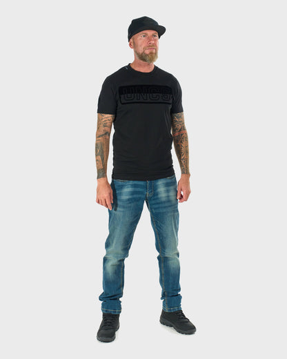 ALVARO Men's T-Shirt BLACK (FLOCK)