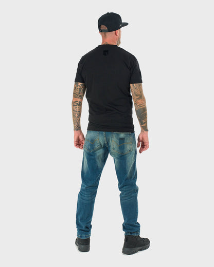 ALVARO Men's T-Shirt BLACK (FLOCK)