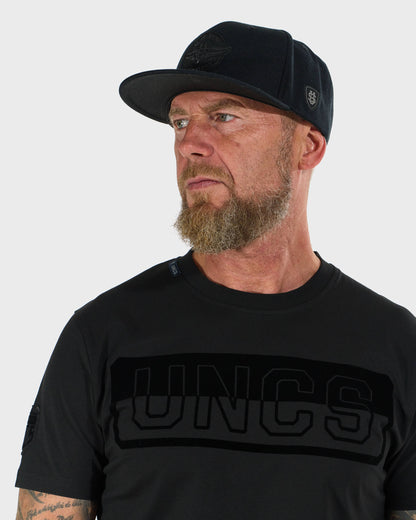 ALVARO Men's T-Shirt BLACK (FLOCK)