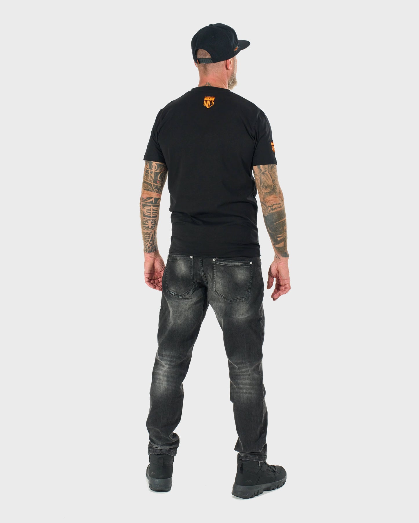 ALVARO Men's T-Shirt BLACK/ORANGE