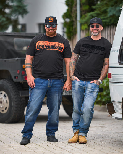 ALVARO Men's T-Shirt BLACK/ORANGE