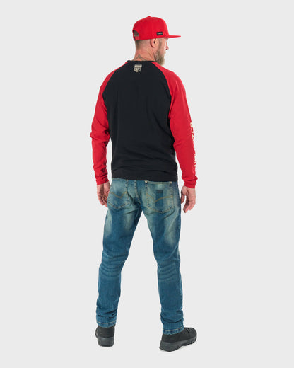 CONNOR I LS Men's T-Shirt BLACK/RED