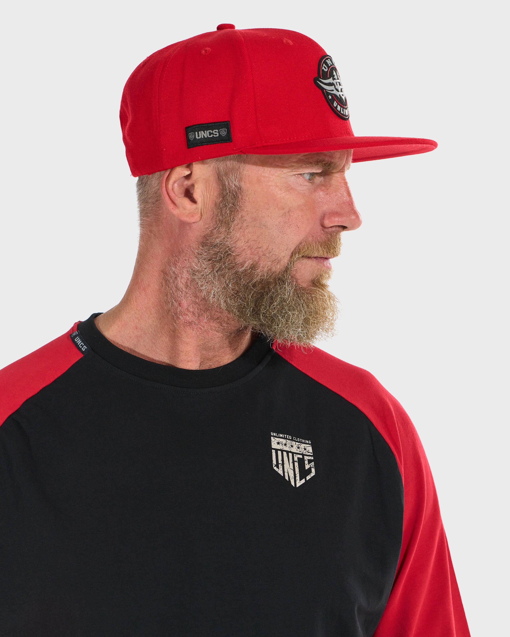 CONNOR I LS Men's T-Shirt BLACK/RED