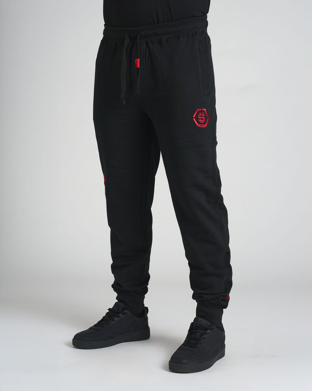 DEREK Men's Sweatpants BLACK/RED