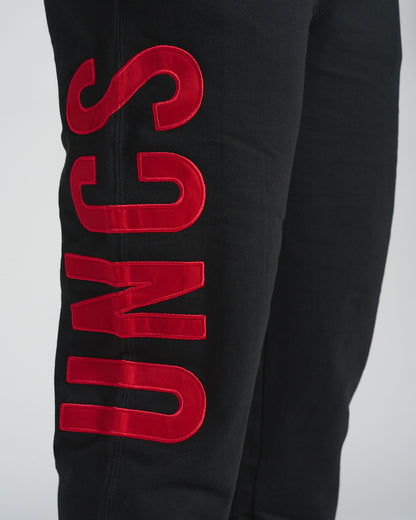 DEREK Men's Sweatpants BLACK/RED