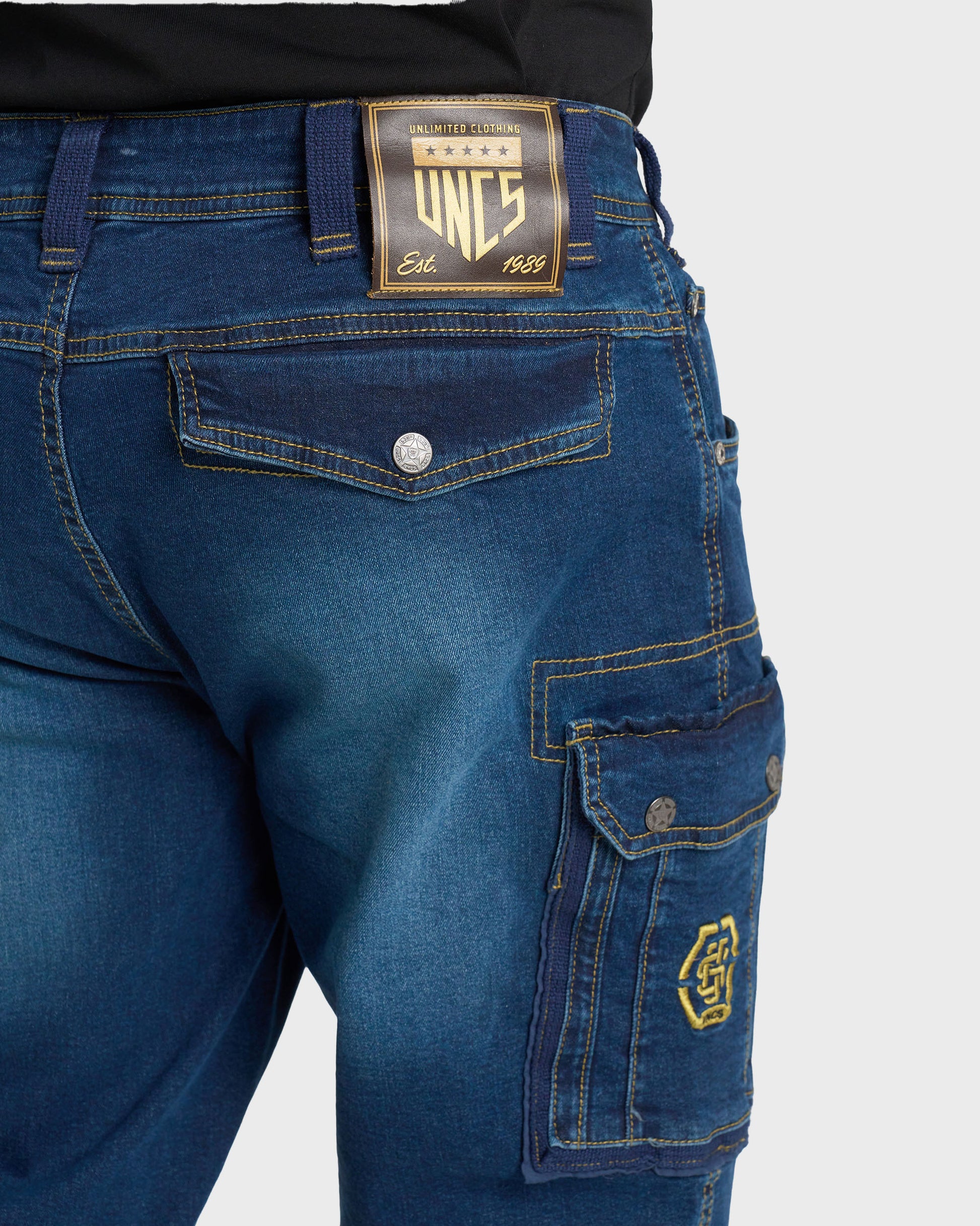 SCOTT II Men's Trousers DARK BLUE