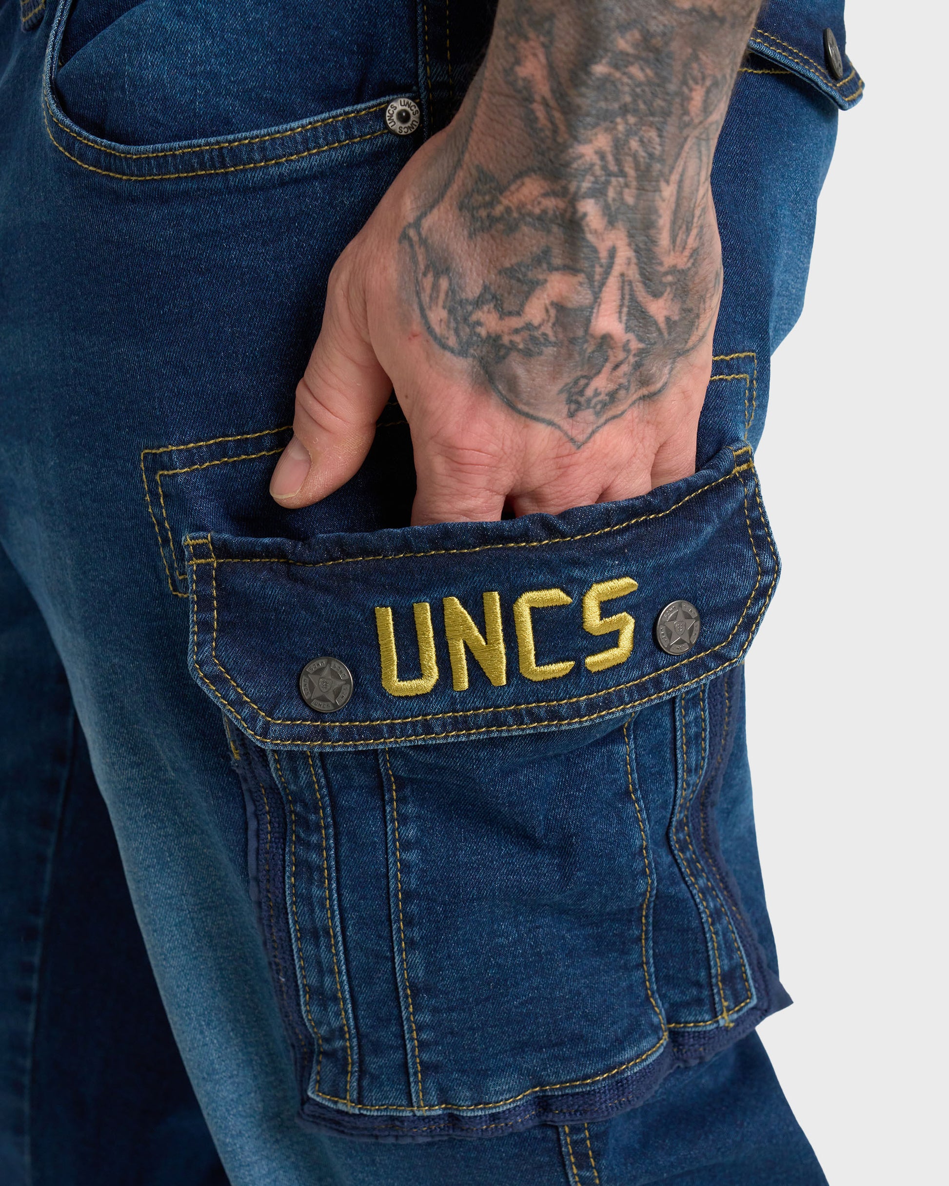 SCOTT II Men's Trousers DARK BLUE