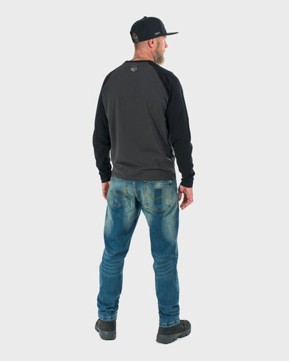 CONNOR II LS Men's T-Shirt GREY/BLACK