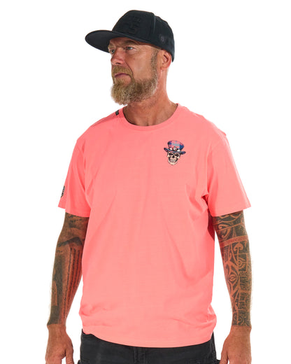 SKULL II Men's T-Shirt NEON CORAL