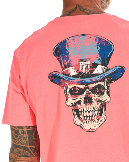 SKULL II Men's T-Shirt NEON CORAL