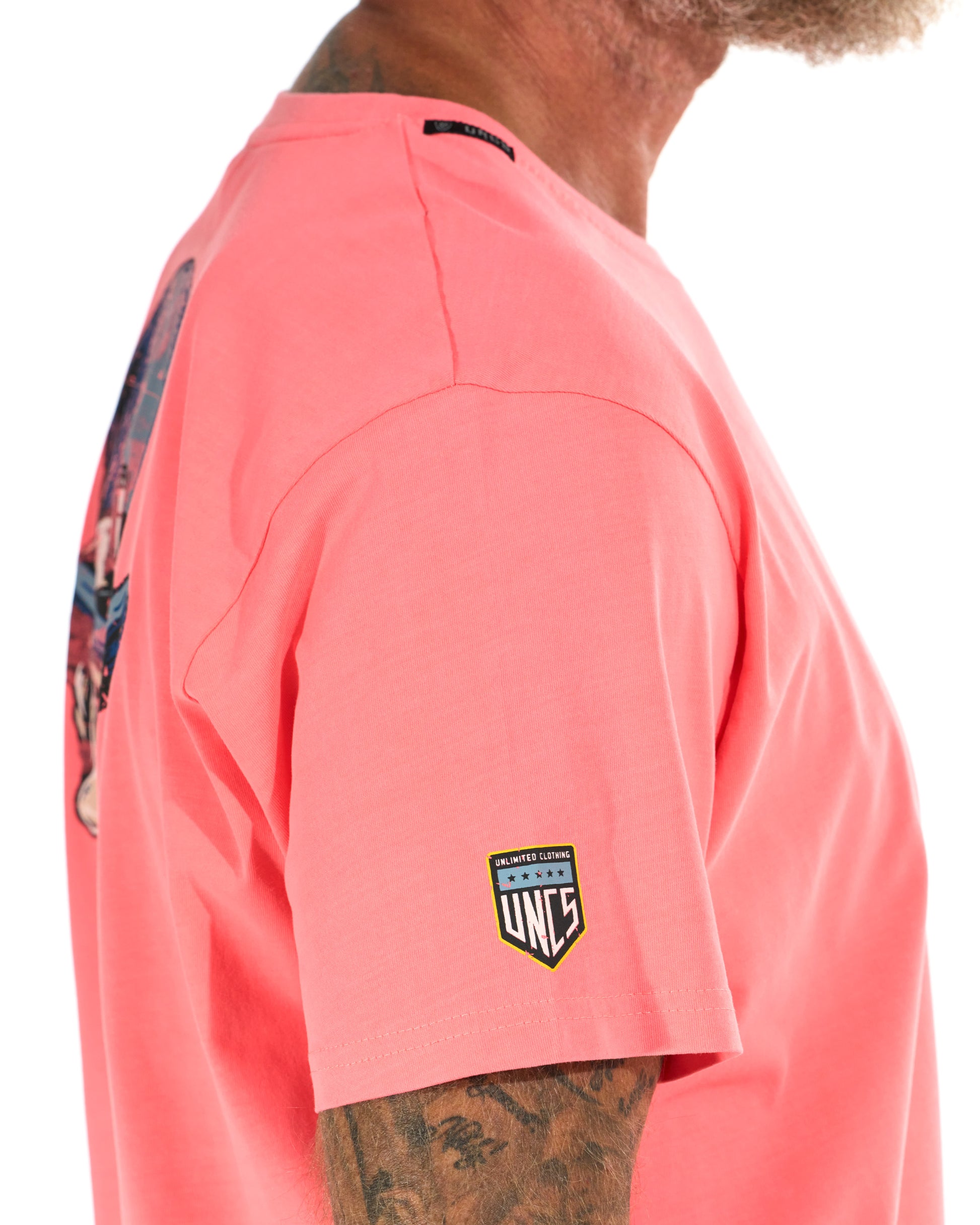 SKULL II Men's T-Shirt NEON CORAL