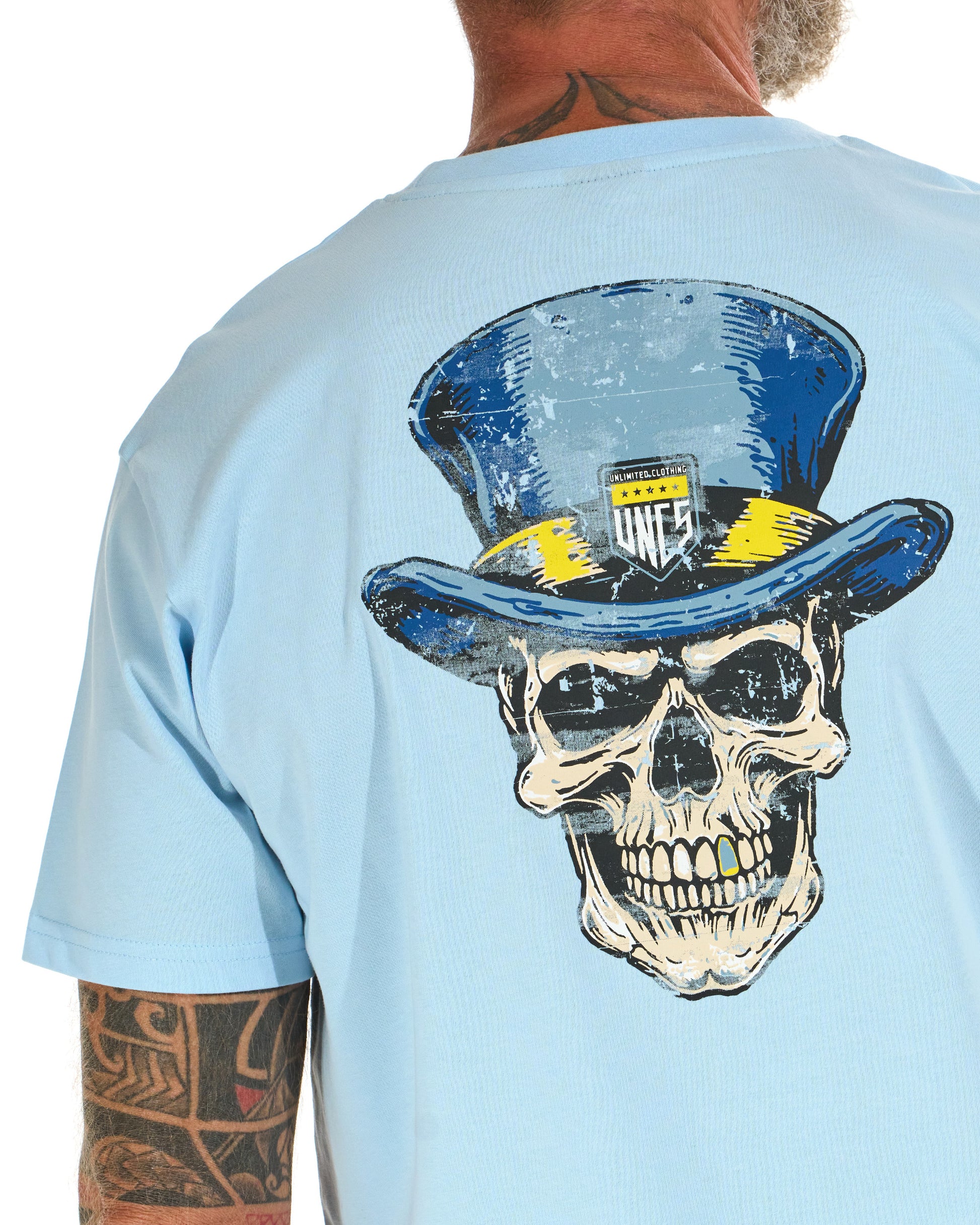 SKULL II Men's T-Shirt LIGHT BLUE