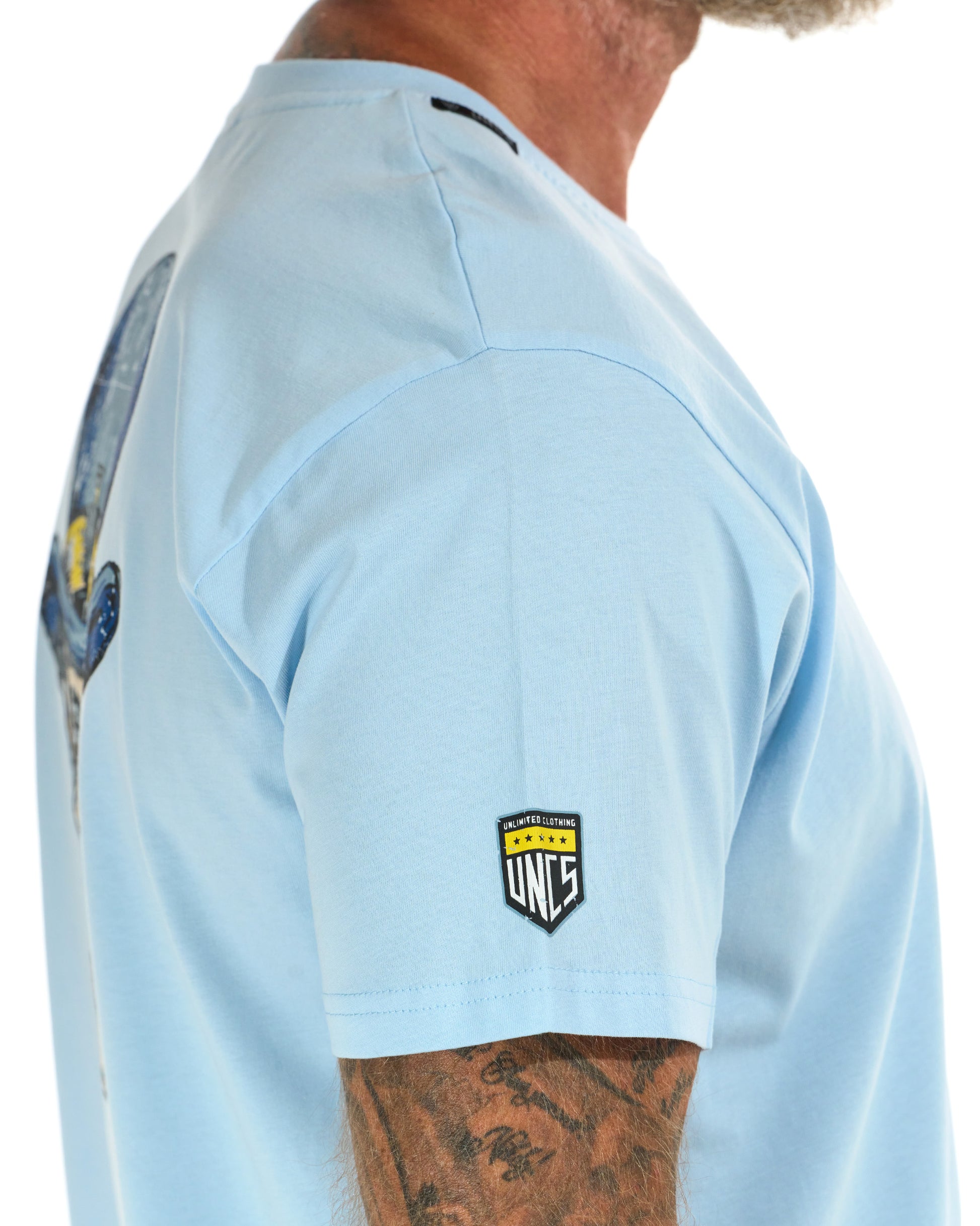 SKULL II Men's T-Shirt LIGHT BLUE