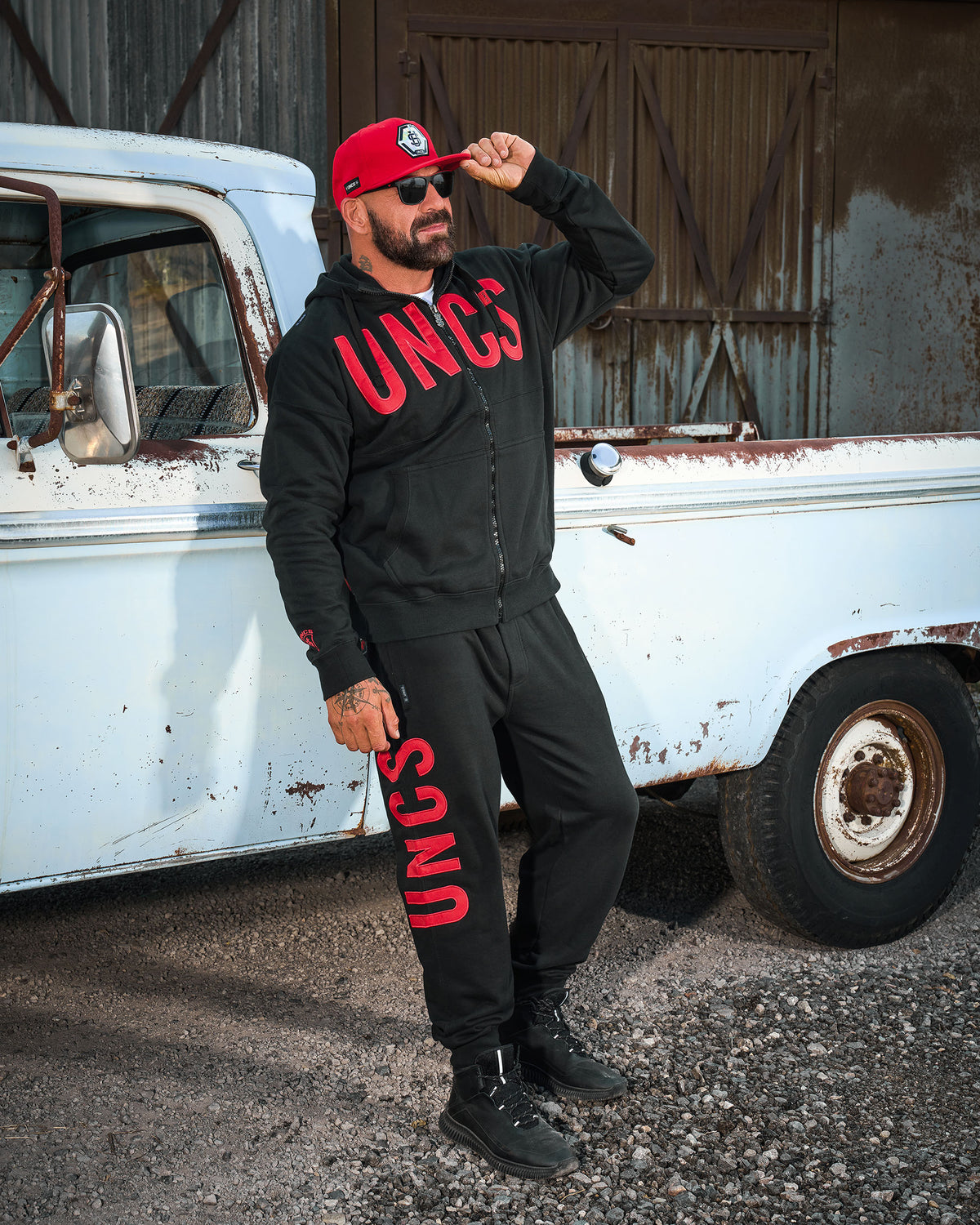 DEREK Men's Sweatshirt BLACK/RED