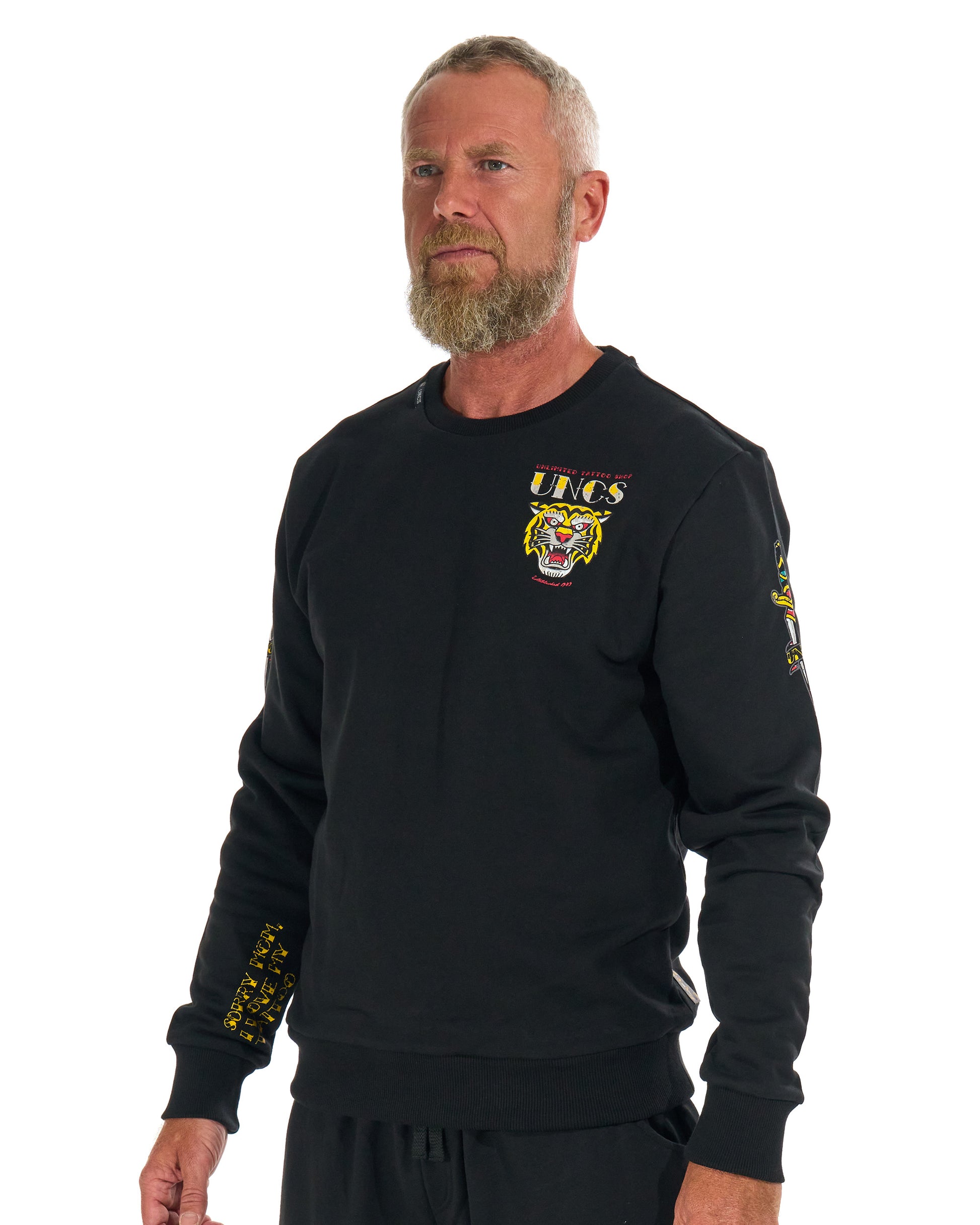 TIGER Men's Sweatshirt BLACK