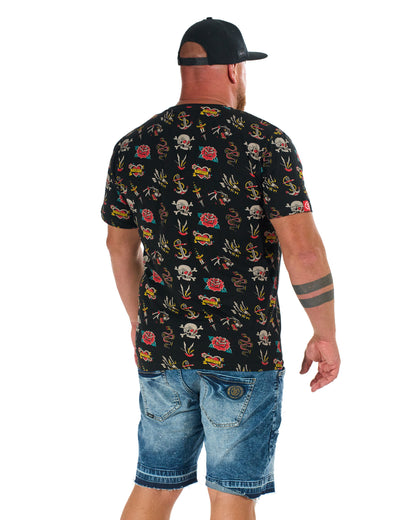 TATTOO Men's T-Shirt BLACK